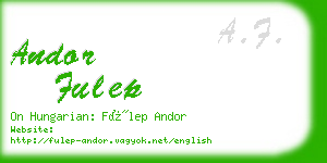 andor fulep business card